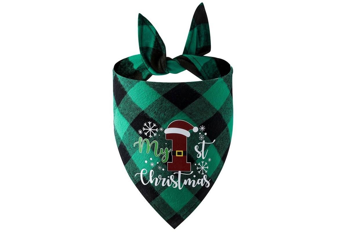 Christmas Pet Triangle Scarf Dog Bandana Pet Wearable Accessories Red | Merry