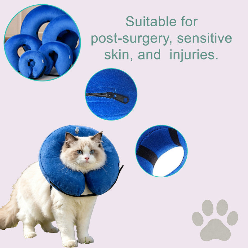 Inflatable Dog Cone Collar Alternative | Soft Recovery E-Collar | Large | Dogs & Cats