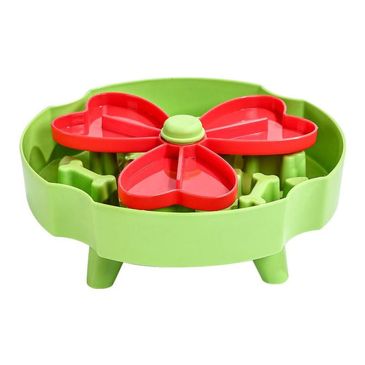 Detachable Rotating Slow-Feeding Pet Bowl | Green