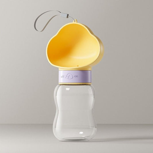 Portable Outdoor Pet Water Cup | 350ml | Yellow