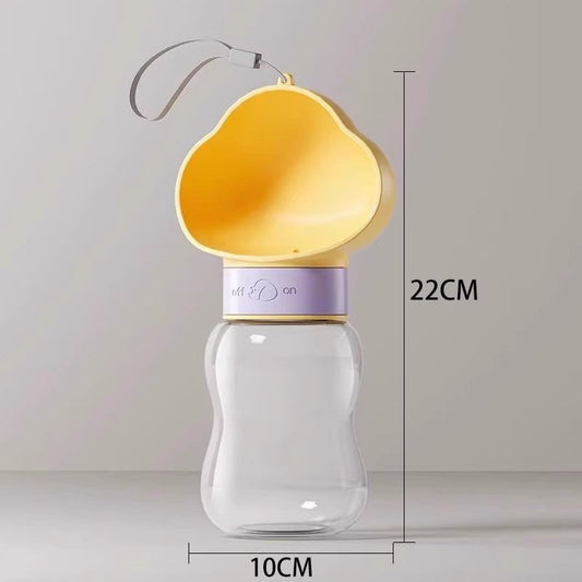 Portable Outdoor Pet Water Cup | 350ml | Yellow