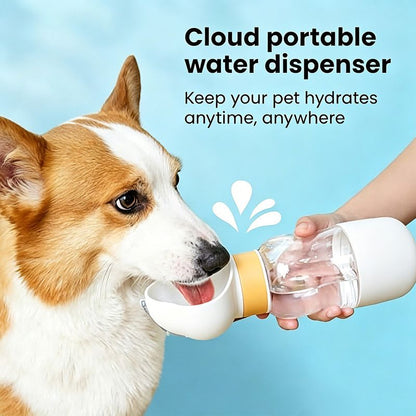 All-in-One Pet Travel Cup | 350ml Water + 200ml Food | Purple