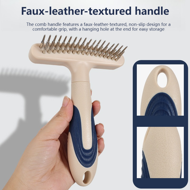 2-Piece 2-in-1 Pet Comb Set | Detangling & Shedding Comb | Long-Haired Dogs & Cats