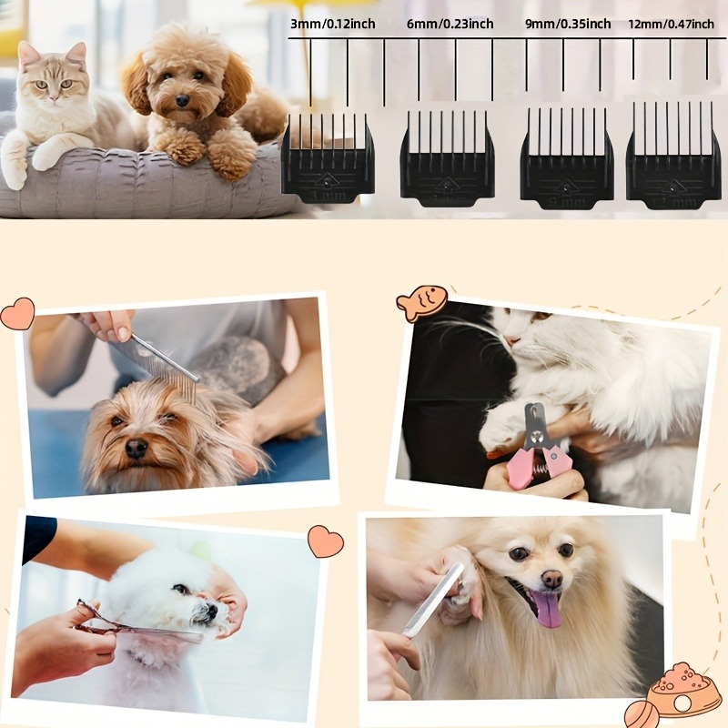 Quiet Professional Pet Grooming Clipper Set | Low Noise Cordless | Dog & Cat