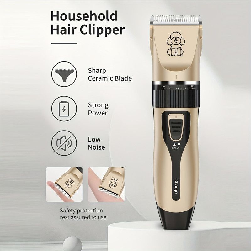 Quiet Rechargeable Pet Grooming Clipper Set | Professional Home Grooming | Dogs & Cats