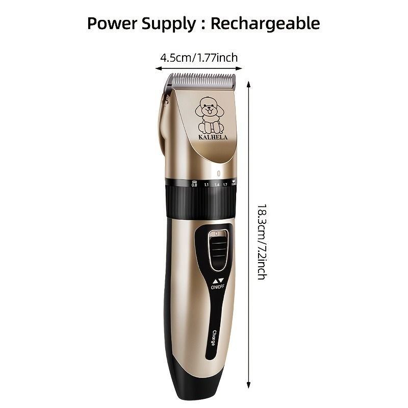 Quiet Rechargeable Pet Grooming Clipper Set | Professional Home Grooming | Dogs & Cats
