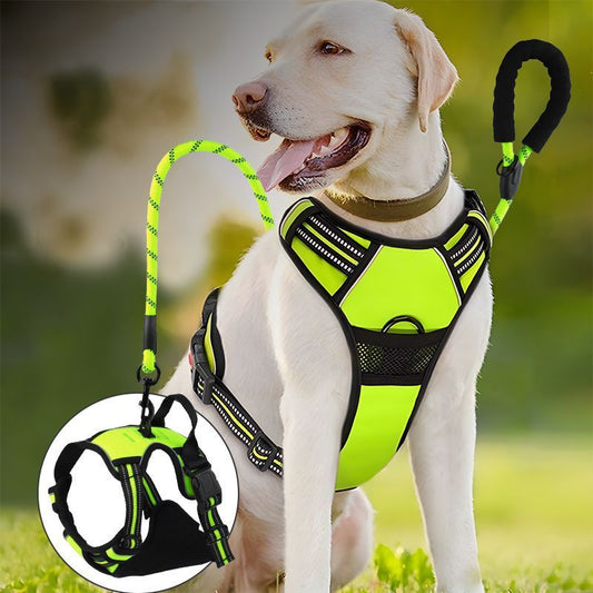 Reflective Dog Harness Leash Set Anti Pull Vest for Pets