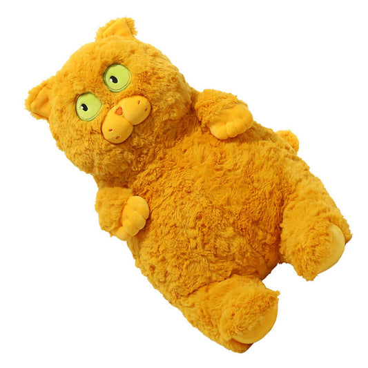 Cat Plush Toy Cute Soft Skin Friendly Fluffy Staring Short Plush Cat