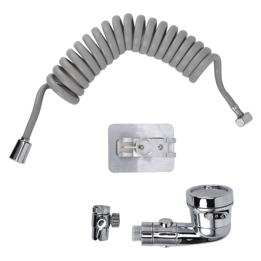 Sink Shower Sprayer Stretchy Hose Adjustable Mode Faucet Sprayer Attachment for Shampooing Pet Bathing