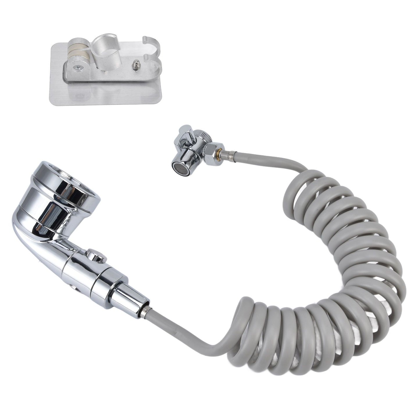 Sink Shower Sprayer Stretchy Hose Adjustable Mode Faucet Sprayer Attachment for Shampooing Pet Bathing