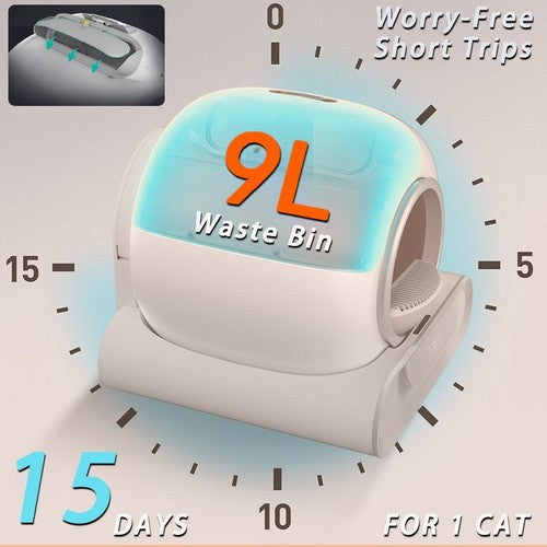 65L Automatic Self-Cleaning Cat Litter Box | Remote Control | Smart App