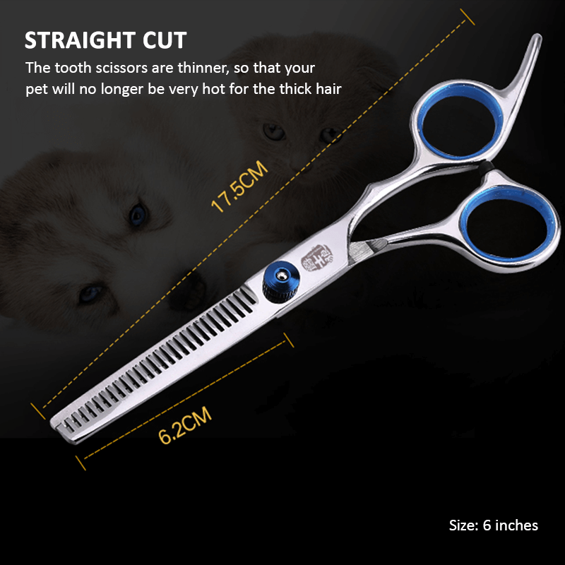 Professional Pet Grooming Scissors Set | Dog Shear Hair Cutting Curved Tool Kit