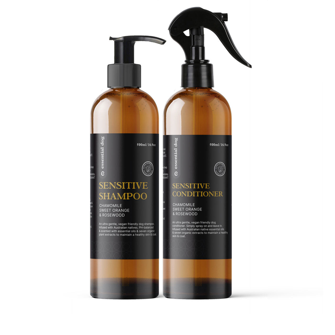 Natural Sensitive Dog Shampoo & Conditioner 2-Pack | Chamomile Sweet Orange Rosewood