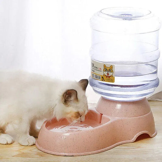 Grey 3.8L Automatic Pet Water Feeder | Dog & Cat Dispenser Bowl Bottle