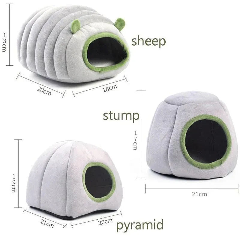 Cosy Small Pet Tent Cave Bed | Plush Hideout | Guinea Pig, Hamster & Small Animals
