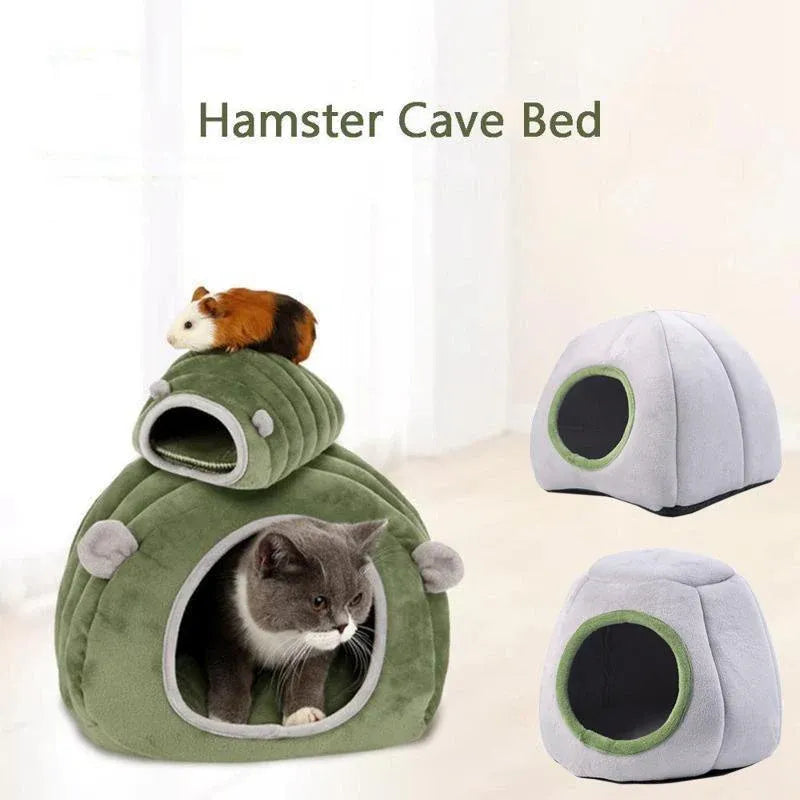 Cosy Small Pet Tent Cave Bed | Plush Hideout | Guinea Pig, Hamster & Small Animals
