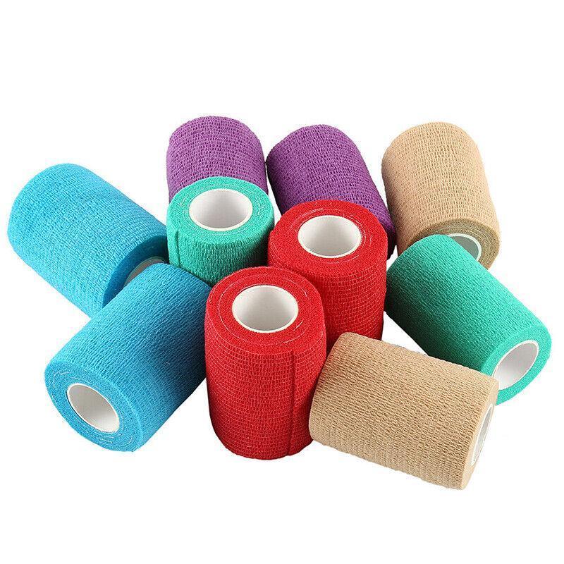 12 Pack Self-Adhesive Cohesive Wrap Bandage for Pets | 10cm x 4.5m | Protective Bandages