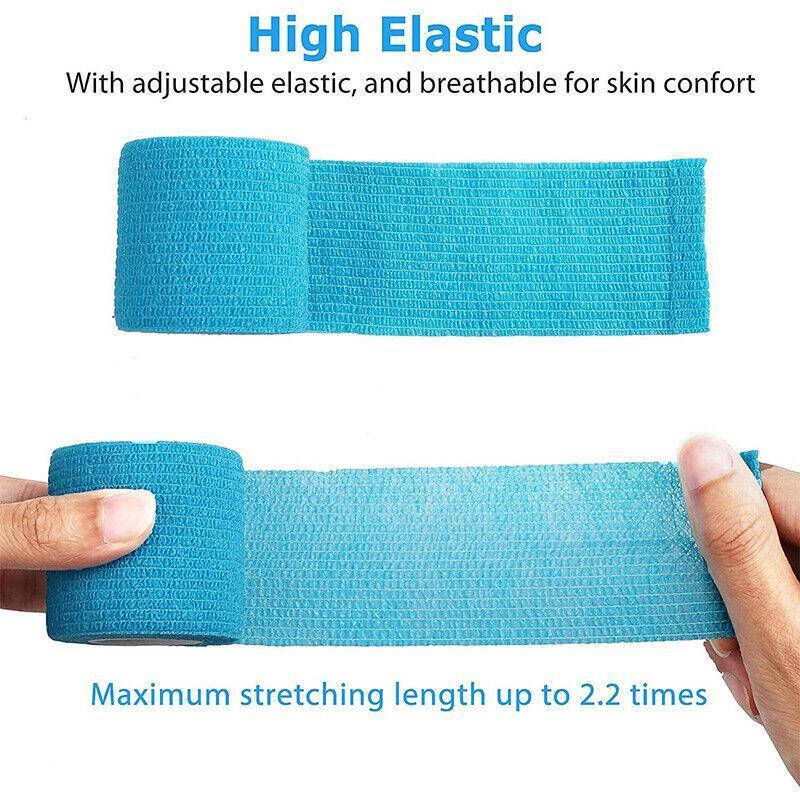 12 Pack Self-Adhesive Cohesive Wrap Bandage for Pets | 10cm x 4.5m | Protective Bandages