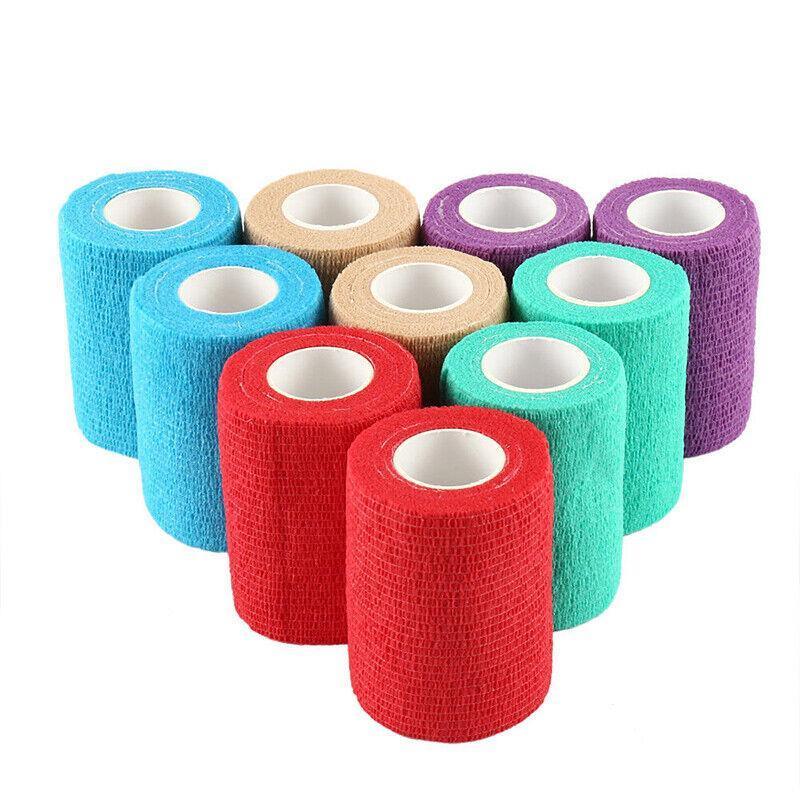 12 Pack Self-Adhesive Cohesive Wrap Bandage for Pets | 10cm x 4.5m | Protective Bandages