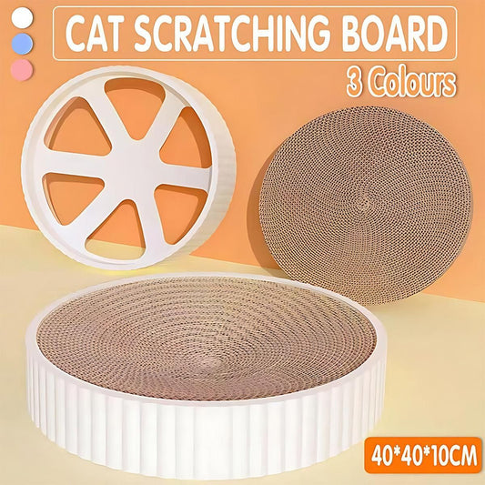 Blue 2-in-1 Round Cat Scratching Board | Cat Sofa