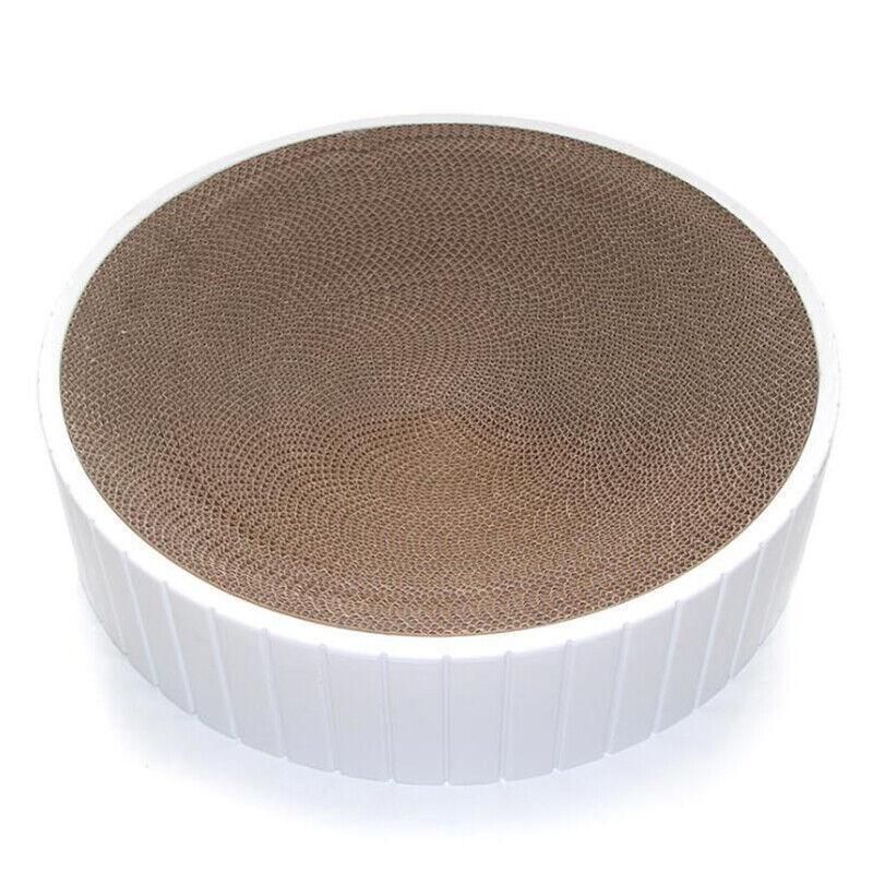 Blue 2-in-1 Round Cat Scratching Board | Lounge Bed & Scratcher Bowl | Cat Sofa