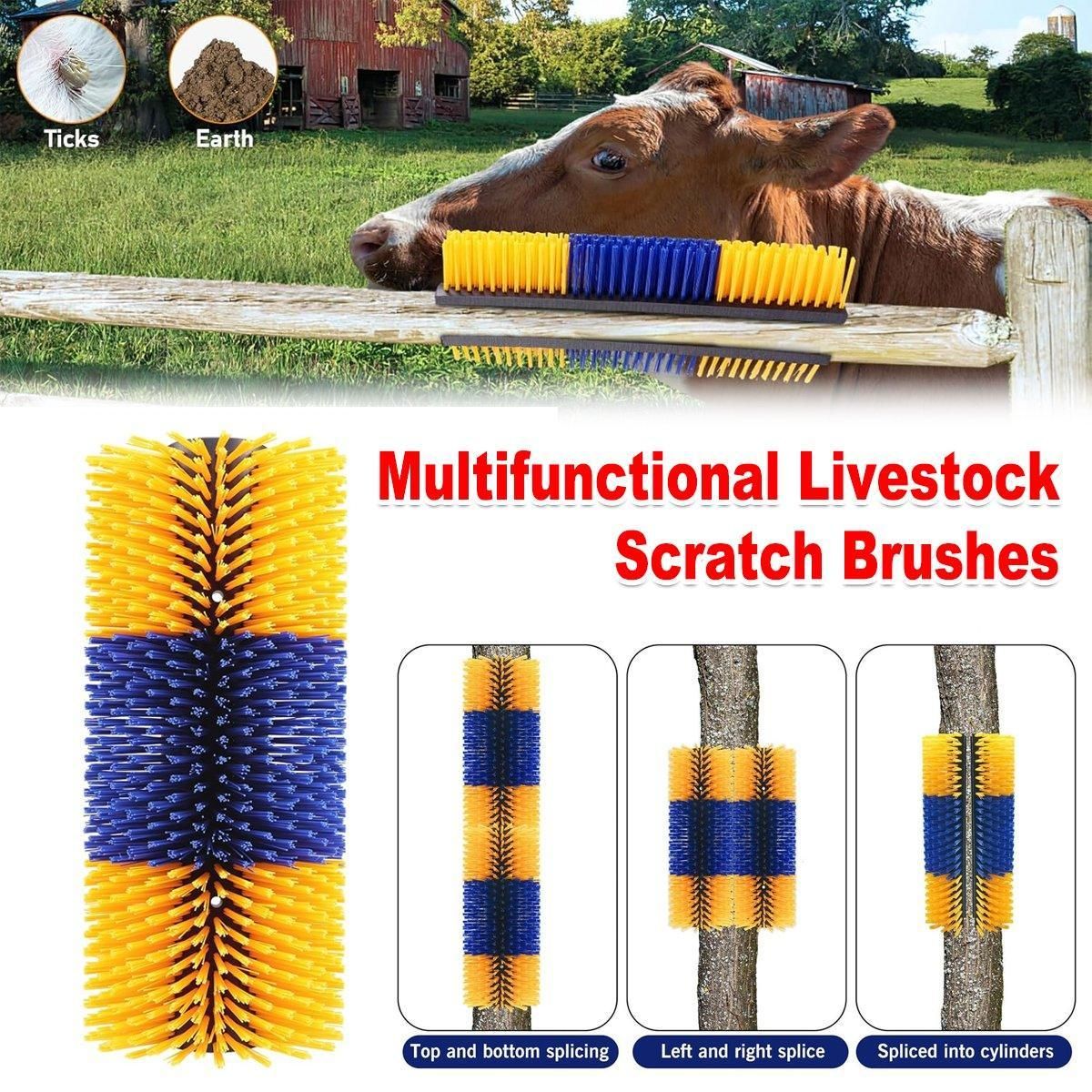 Multifunctional Pet Massage Scratching & Grooming Brush | Livestock & Large Animals