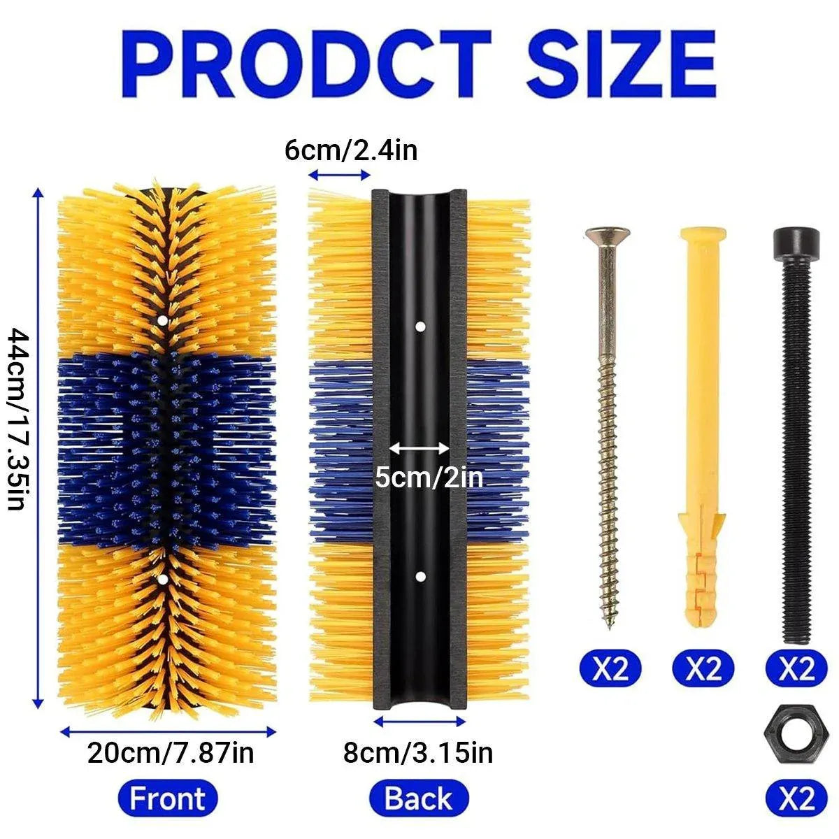 Multifunctional Pet Massage Scratching & Grooming Brush | Livestock & Large Animals