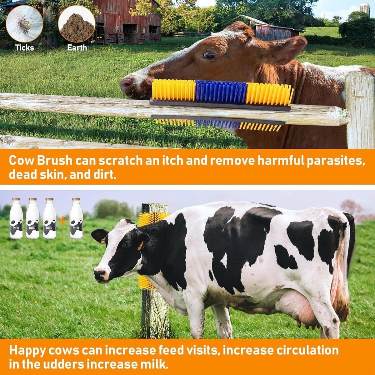Multifunctional Pet Massage Scratching & Grooming Brush | Livestock & Large Animals