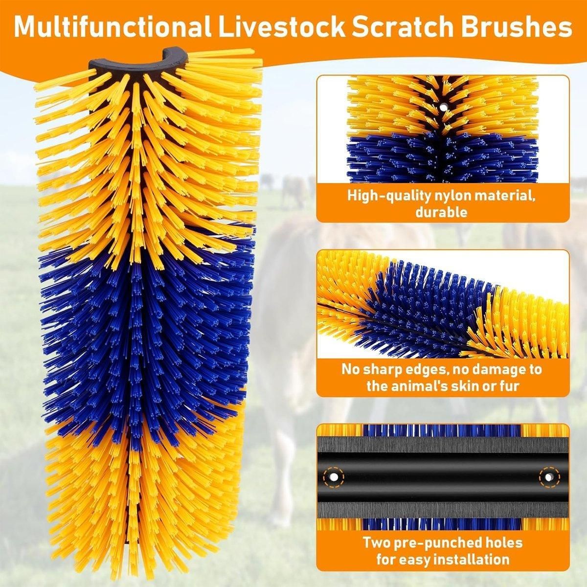 Multifunctional Pet Massage Scratching & Grooming Brush | Livestock & Large Animals