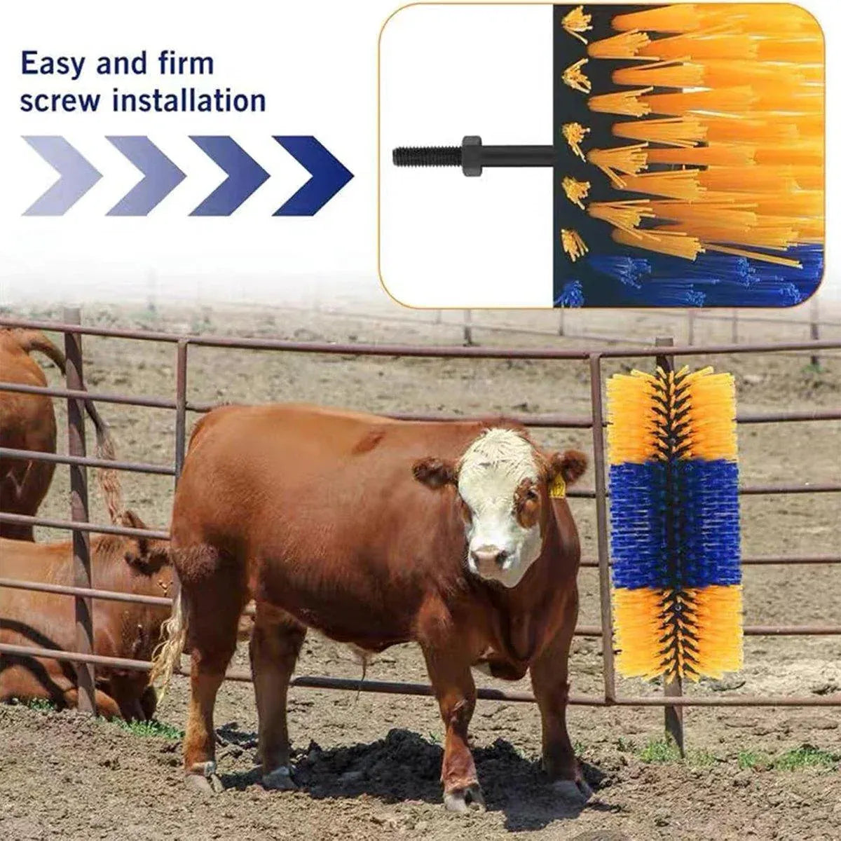 Multifunctional Pet Massage Scratching & Grooming Brush | Livestock & Large Animals