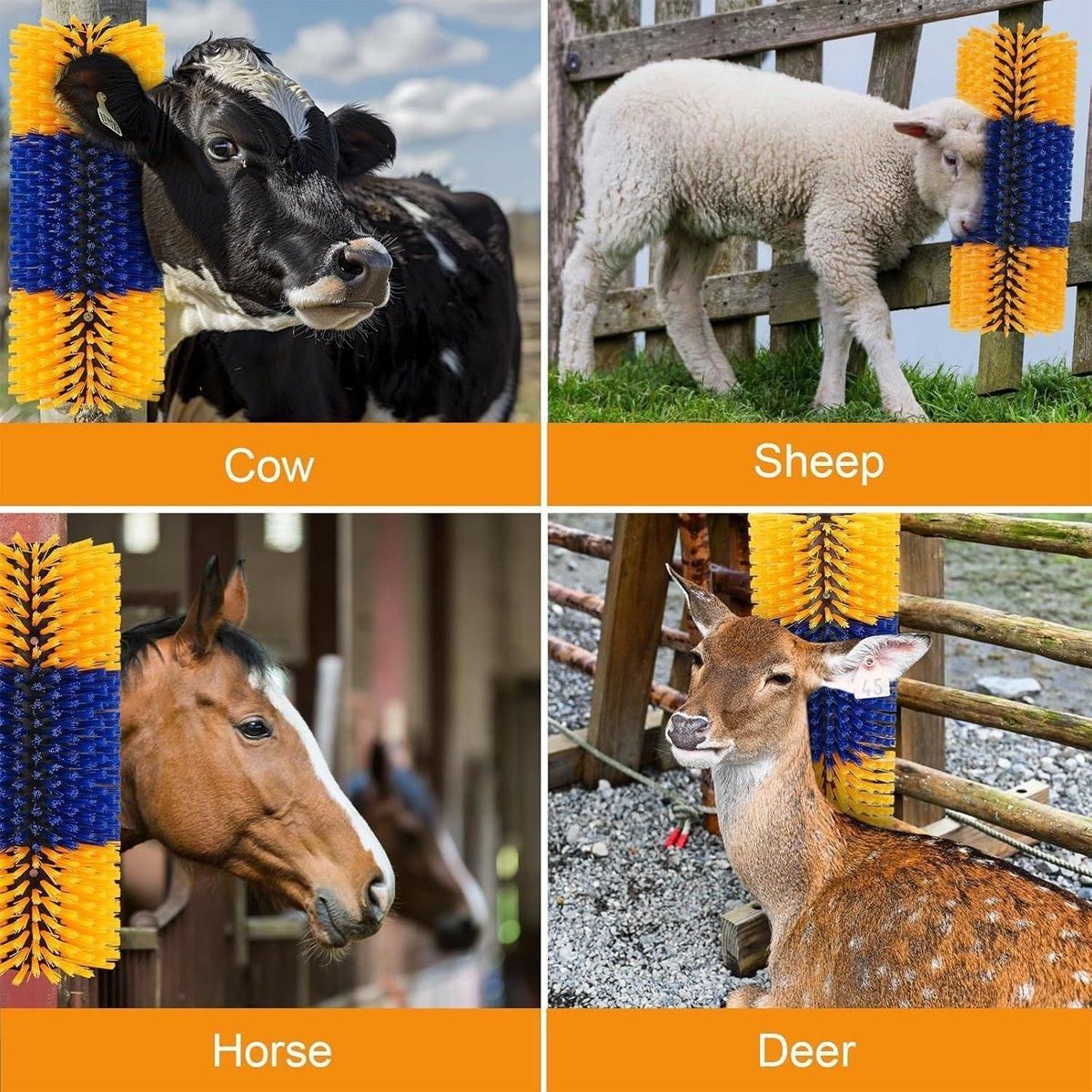 Multifunctional Pet Massage Scratching & Grooming Brush | Livestock & Large Animals