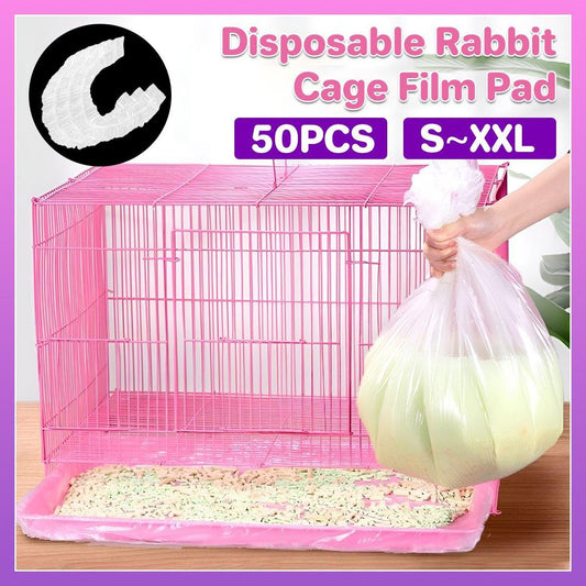50-Pack Disposable Rabbit Cage Liner Pads | XXL Size | Small Animal Cage Cleaner