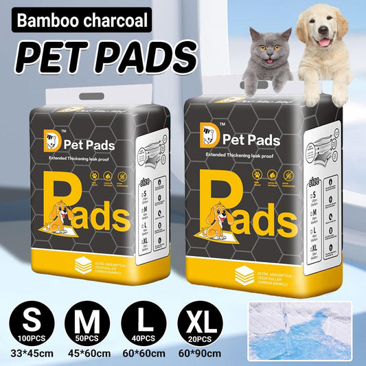 Bamboo Charcoal Deodorant Pet Pads | Dogs & Cats | 40 Pack