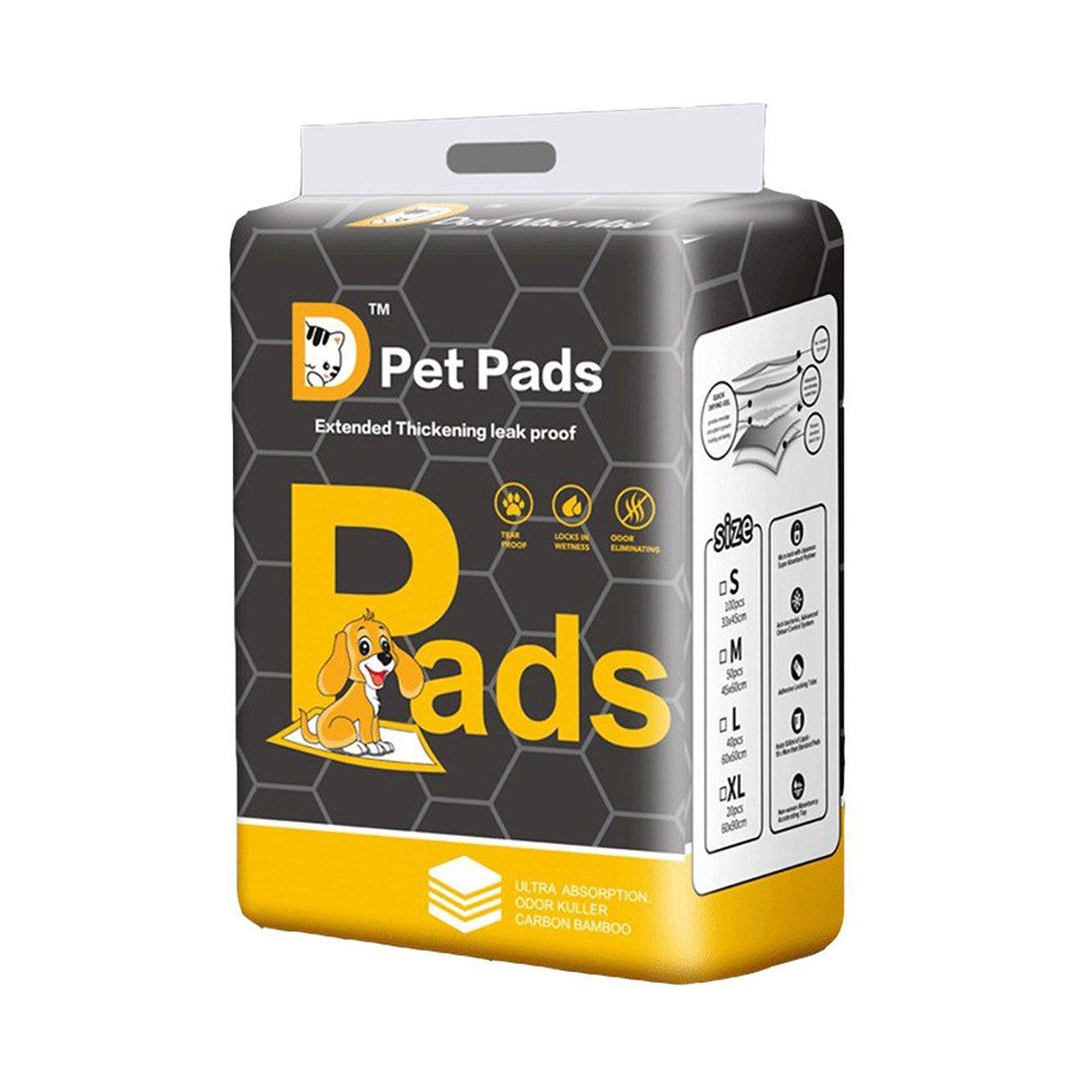 Bamboo Charcoal Deodorant Pet Training Pads | Dogs & Cats | Small 33x45cm | 100 Pack