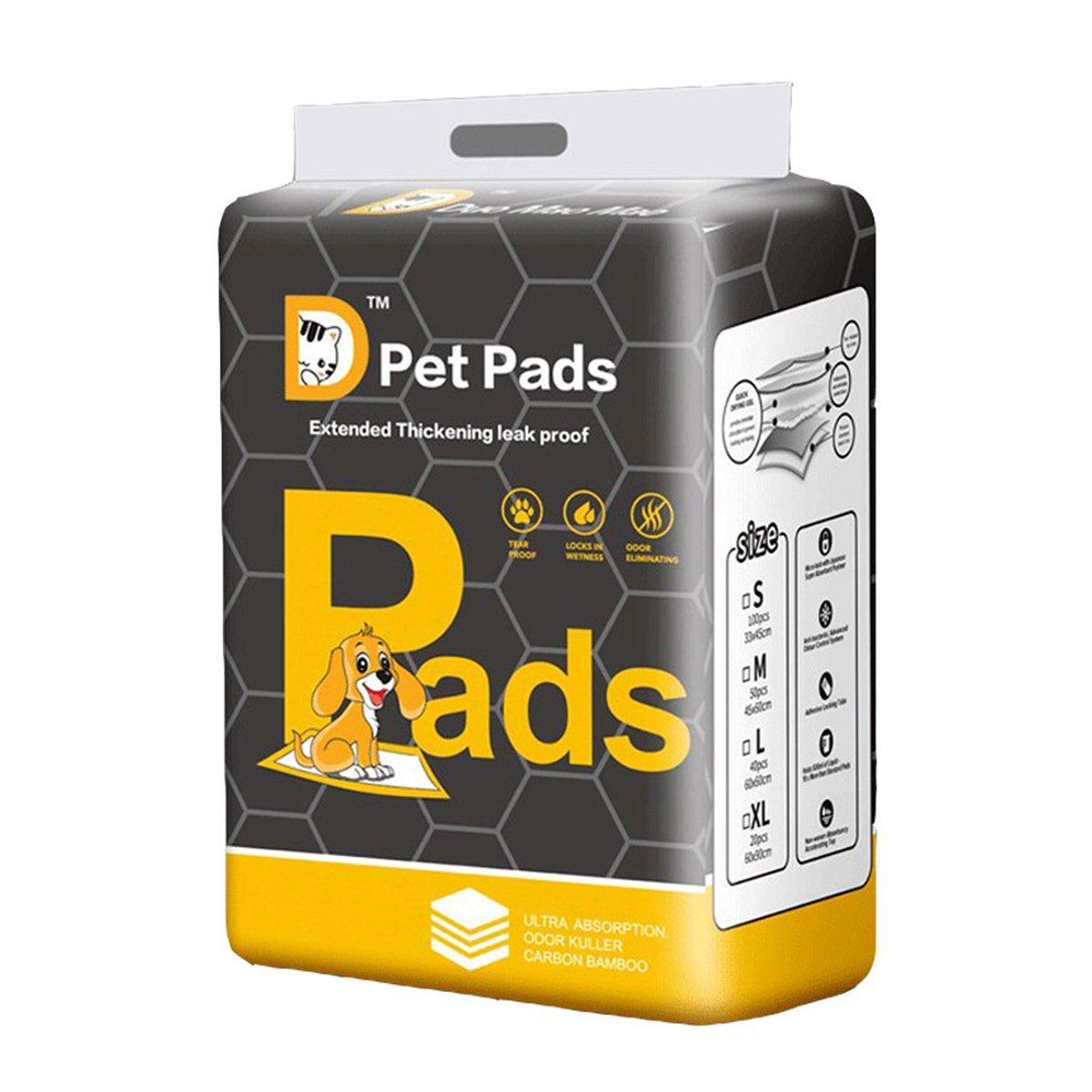 Bamboo Charcoal Deodorant Pet Training Pads | Dogs & Cats | Small 33x45cm | 100 Pack