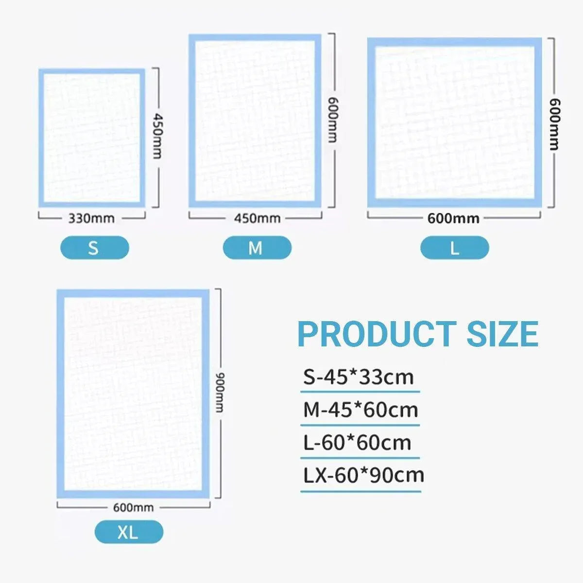 Dog Puppy Training Pads | Thickened Absorbent Pee Pads | Small 45x33cm | 100 Pack