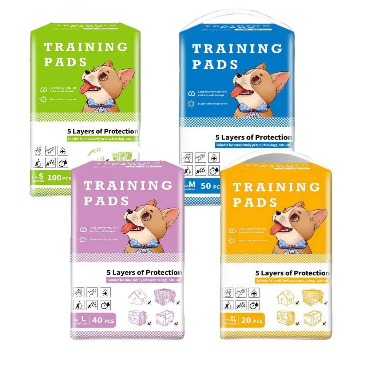 Dog Puppy Training Pads | Thickened Absorbent Pee Pads | XL 90x60cm | 20 Pack