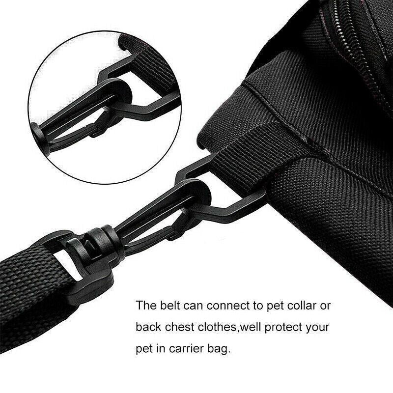 Black Pet Car Booster Seat | Travel Carrier Basket | Secure Design | Cats & Dogs