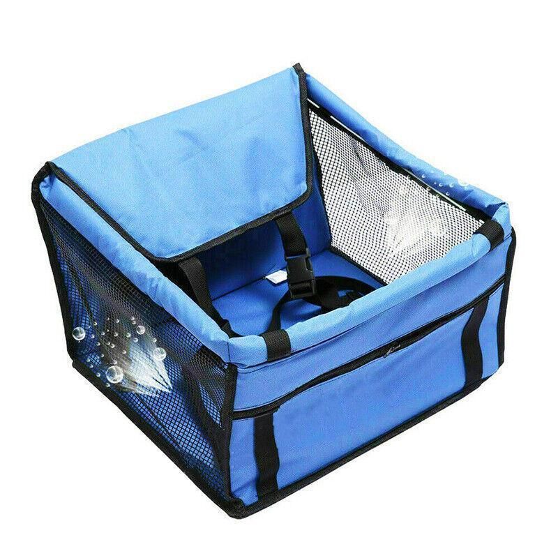 Black Pet Car Booster Seat | Travel Carrier Basket | Secure Design | Cats & Dogs