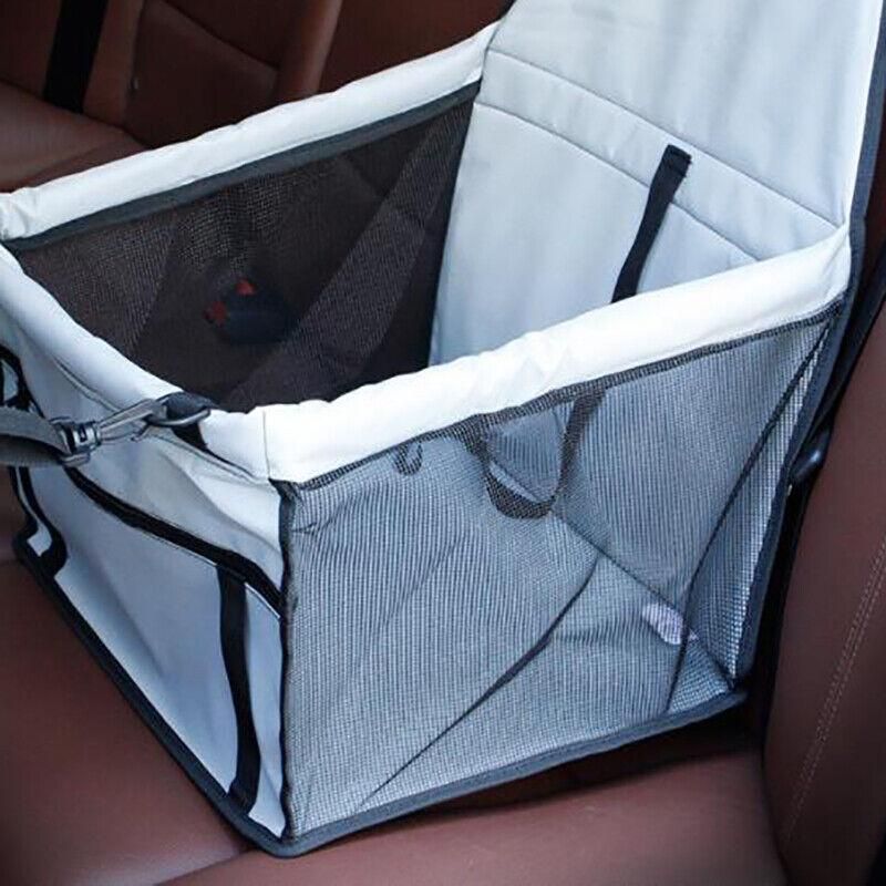 Red Pet Car Booster Seat | Travel Carrier Basket | Secure Design | Cats & Dogs
