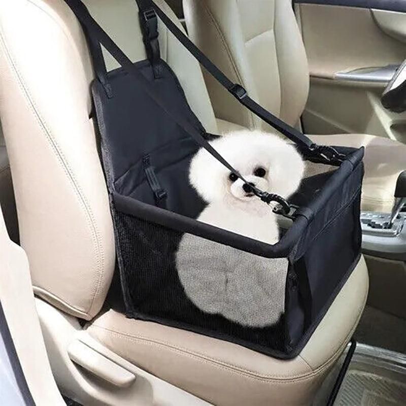 Red Pet Car Booster Seat | Travel Carrier Basket | Secure Design | Cats & Dogs