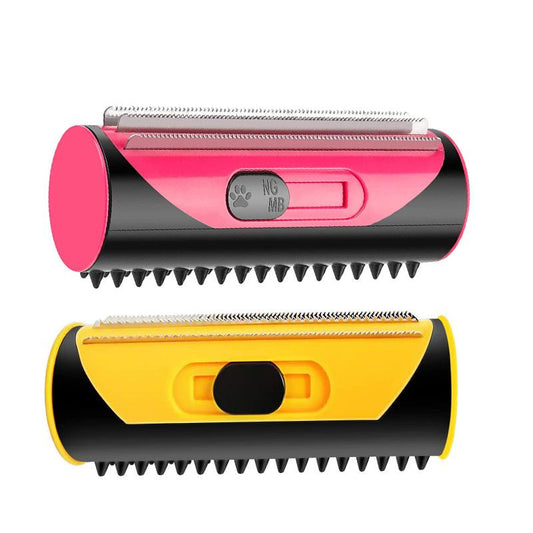 Yellow Pet Deshedding Roll Comb | Self-Cleaning | Cats & Dogs
