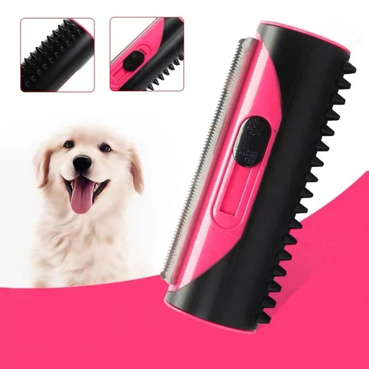 Yellow Pet Deshedding Roll Comb | Self-Cleaning | Removes Loose Fur | Cats & Dogs