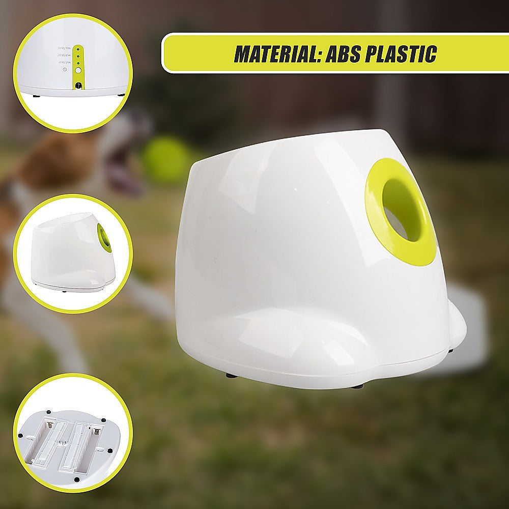 Automatic Dog Ball Launcher | Tennis Fetch Throwing Machine | Includes 3 Balls