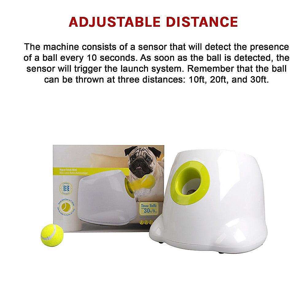 Automatic Dog Ball Launcher | Tennis Fetch Throwing Machine | Includes 3 Balls