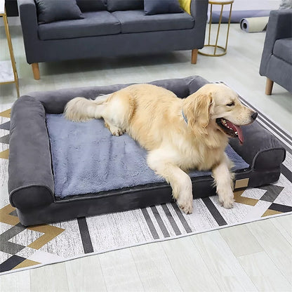 XL Large Orthopedic Dog Bed | 3-Side Comfort Bolster Padded