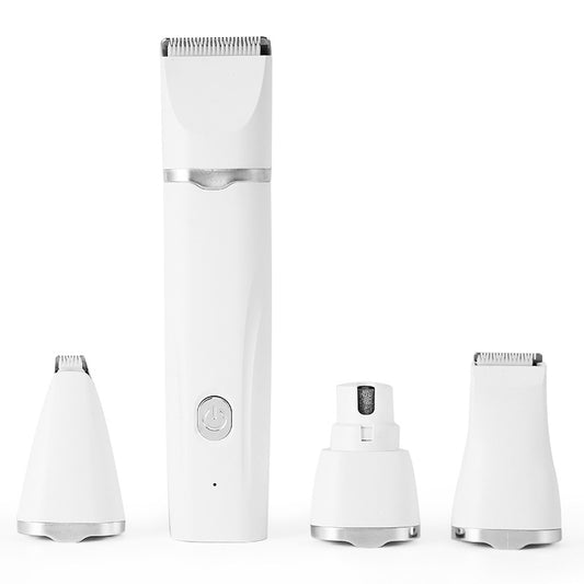 White T70 4-in-1 Pet Grooming Kit | Clipper Brush Comb Nail Grinder | Dog & Cat