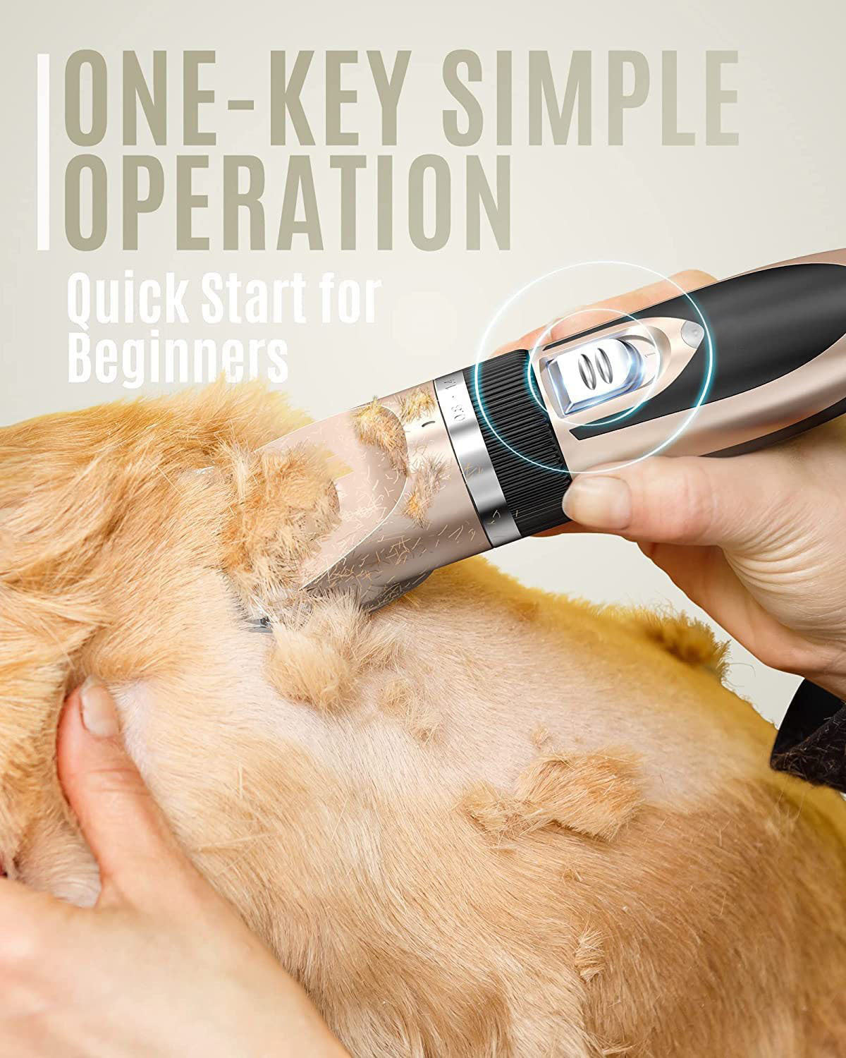 Silent Pet Hair Clipper | Electric Low-Noise Grooming Clippers | Dog & Cat