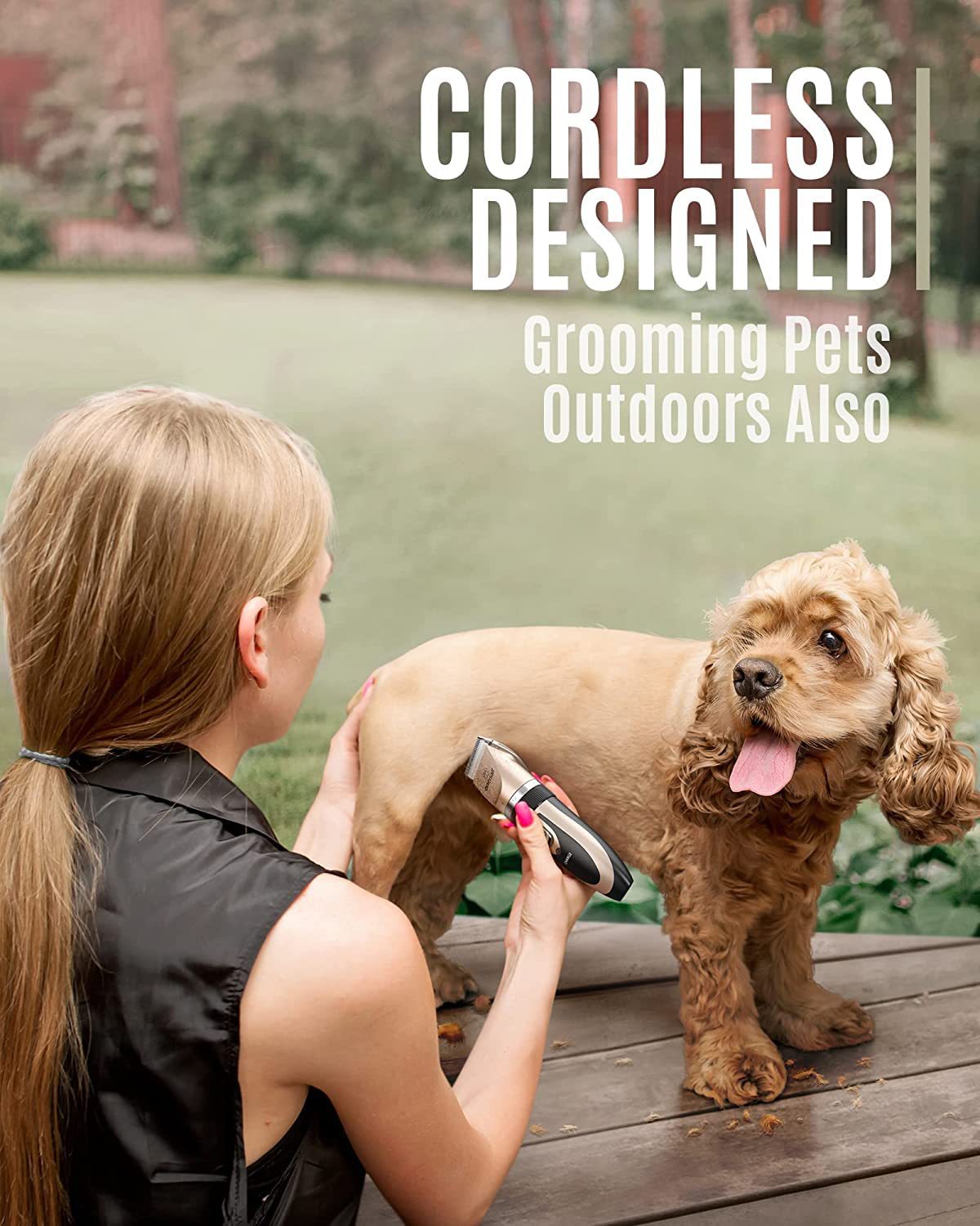 Silent Pet Hair Clipper | Electric Low-Noise Grooming Clippers | Dog & Cat