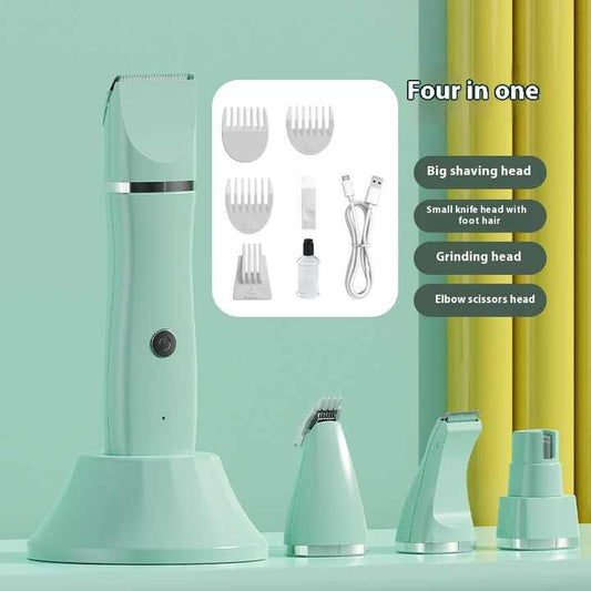 Light Green 4-in-1 Pet Grooming Electric Clipper | Dog & Cat